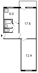 площадь 45/30/6 планировка