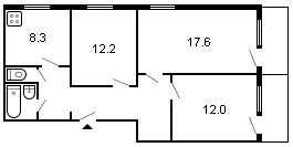 площадь 67/41.8/8.3 планировка
