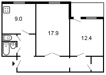 площадь 61/30.3/9 планировка
