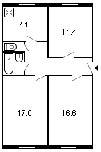 площадь 65/45/7.1 планировка
