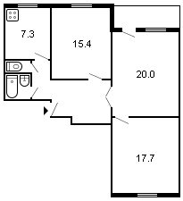 площадь 78/53.1/7.3 планировка