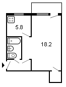 площадь 31/18.2/5.8 планировка