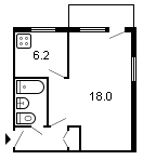 площадь 31/18/6.2 планировка