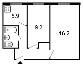 площадь 41/25.4/5.9 планировка